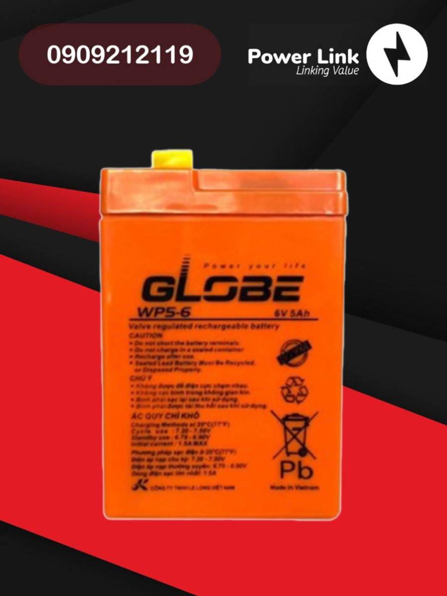 Bình điện ắc quy WP5.6 Globe